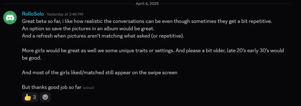"The NSFW conversations are incredible! No judgment, just pure fun. Riley is absolutely amazing!" ⭐⭐⭐⭐⭐